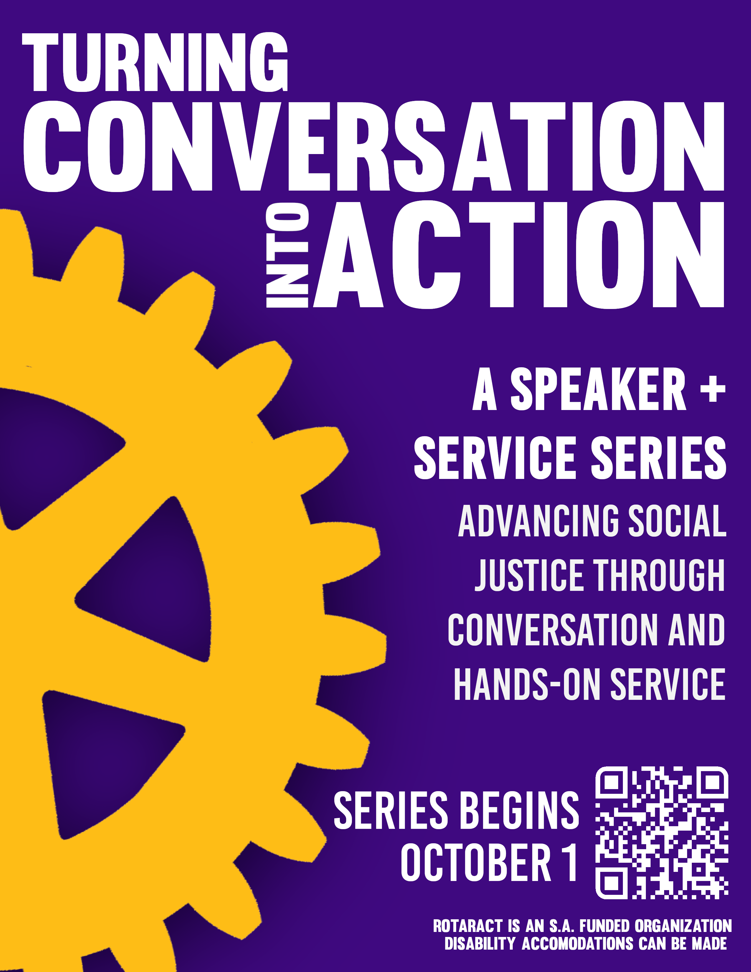 Flyer for speaker series promotion.