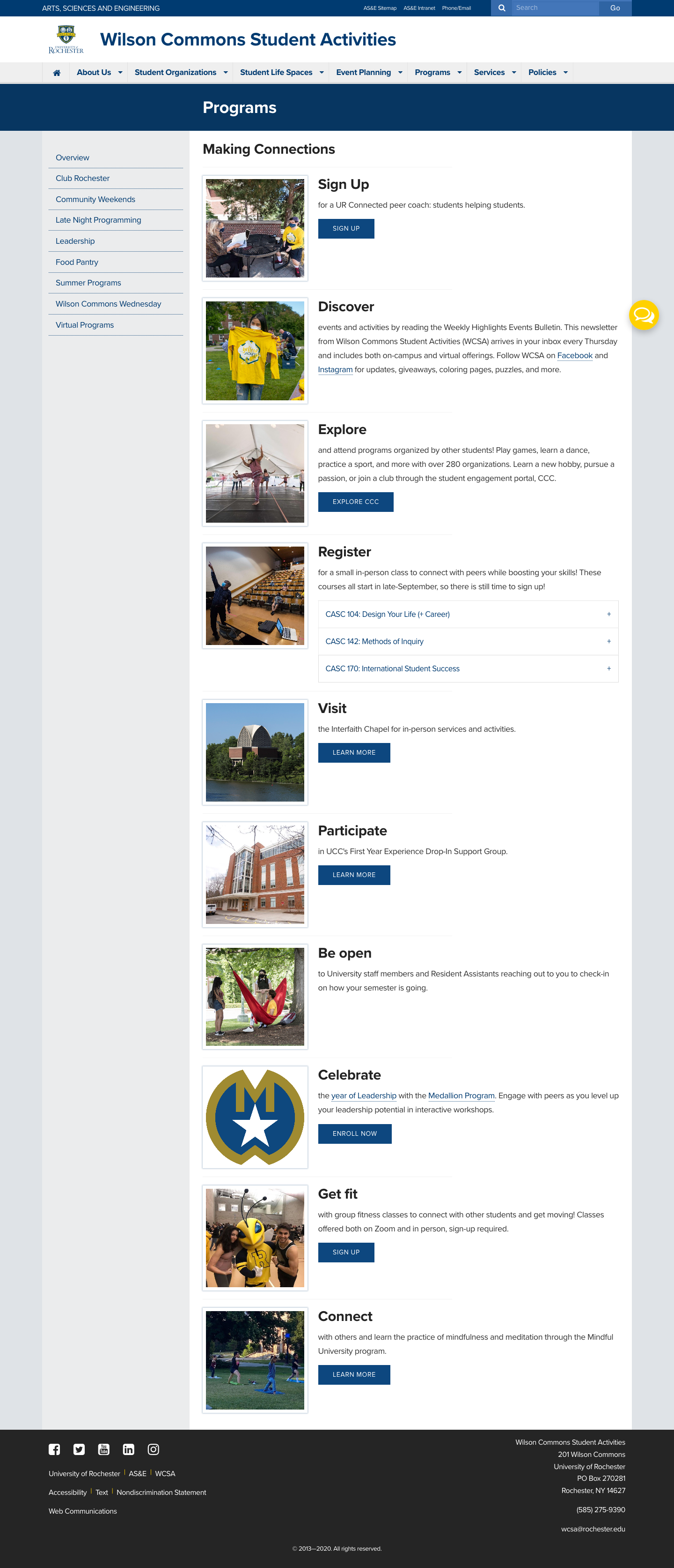 Designed and implemented page to encourage student engagement amid COVID-19.